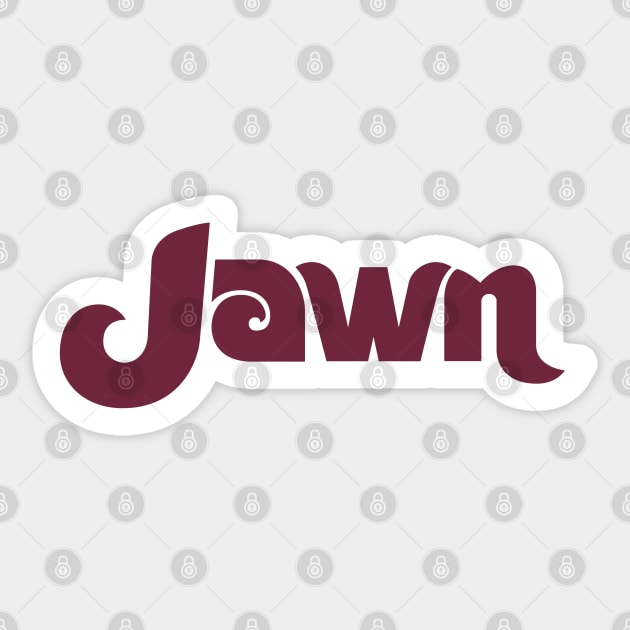 Jawn retro - White Sticker by KFig21